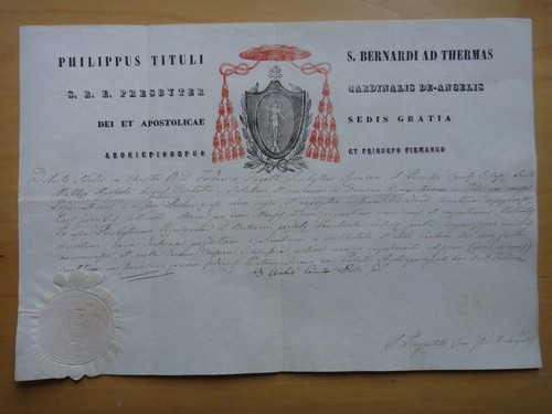 1855 cardinale filippo - filippo, de