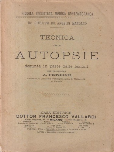 Tecnica delle autopsie prima - tecnica,